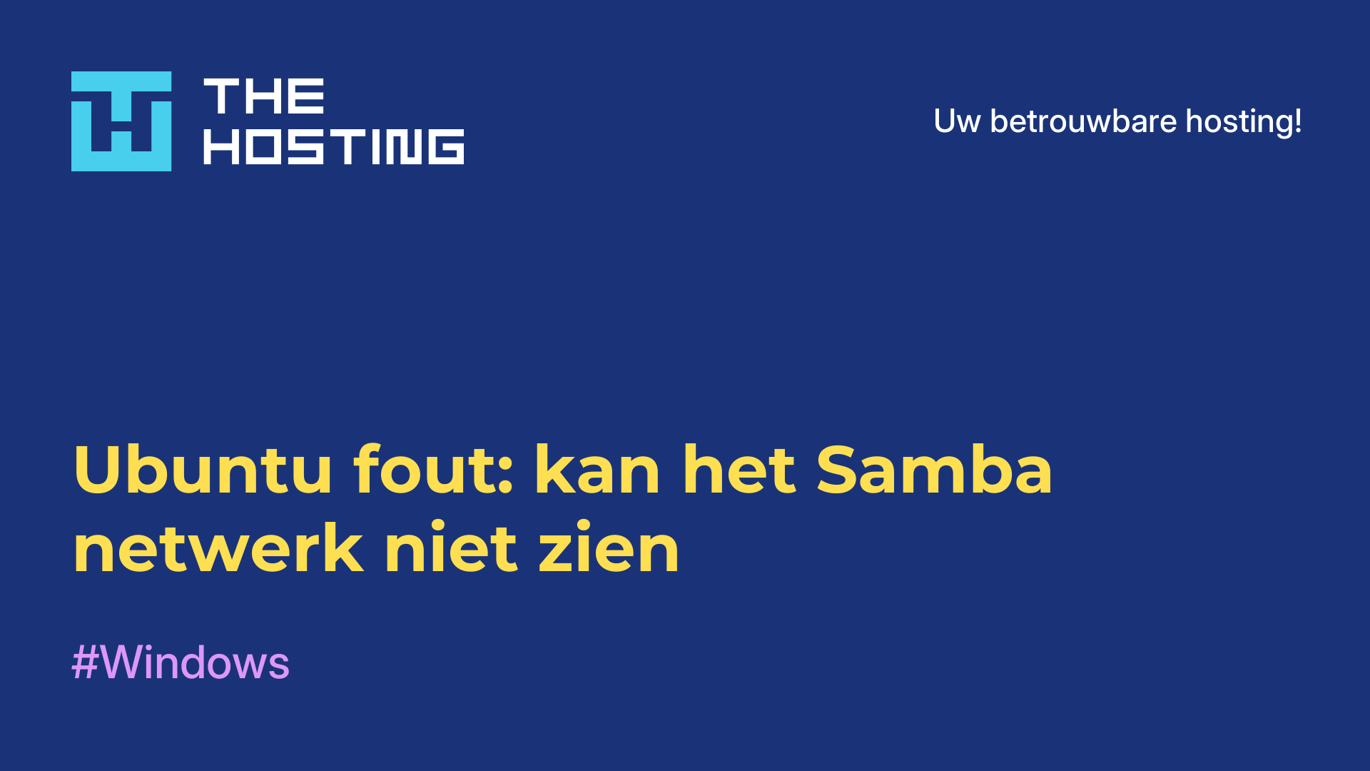 Ubuntu-fout: kan het Samba netwerk niet zien