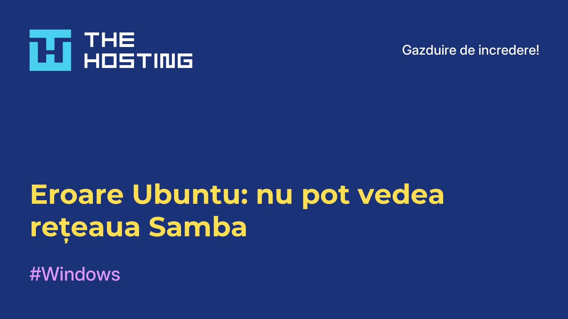 Eroare Ubuntu: nu pot vedea rețeaua Samba