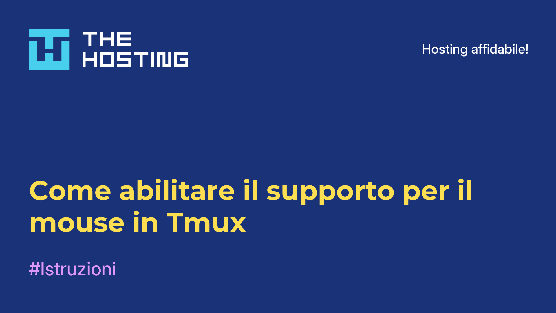 Come abilitare il supporto per il mouse in Tmux