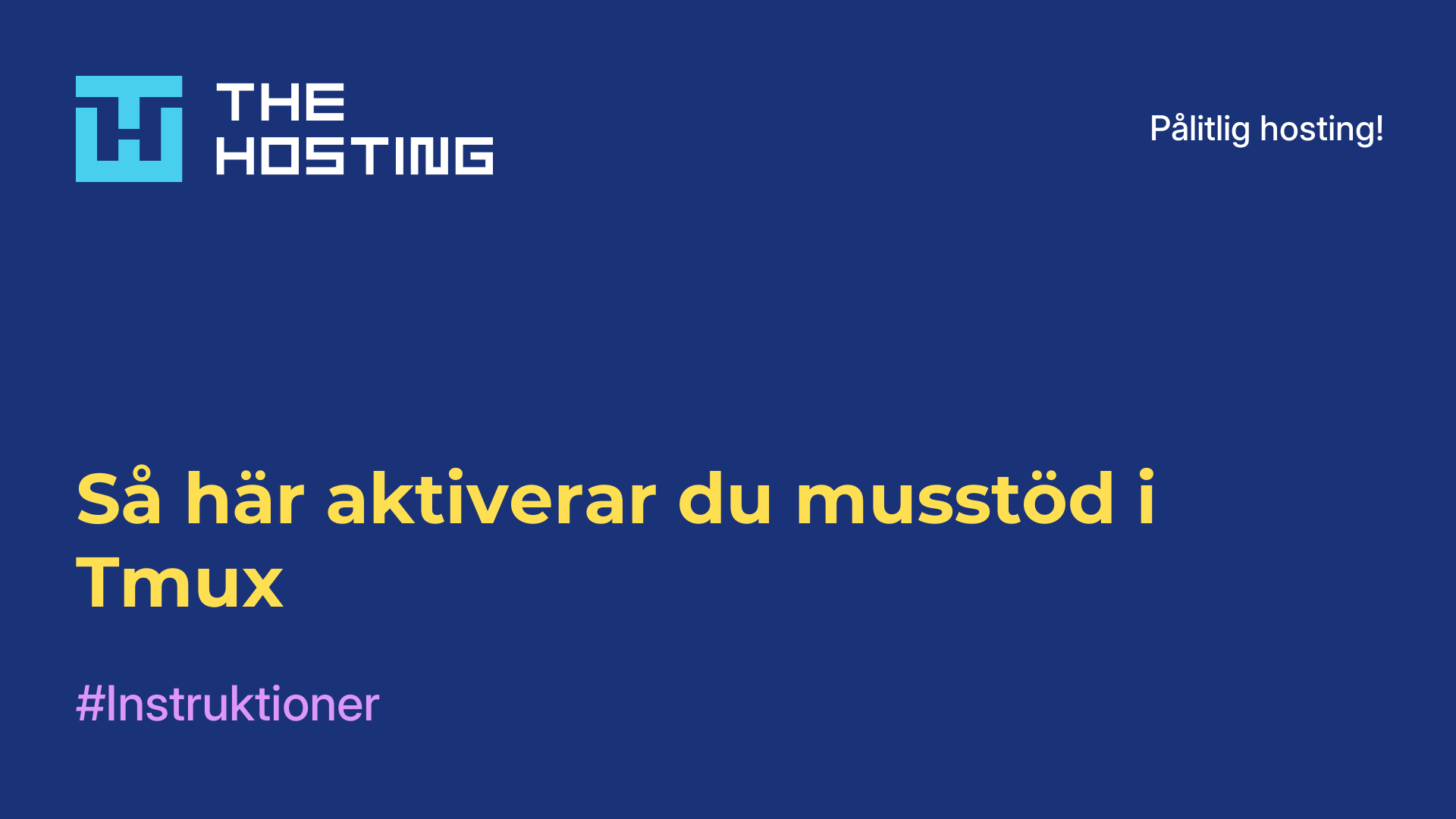 Så här aktiverar du musstöd i Tmux