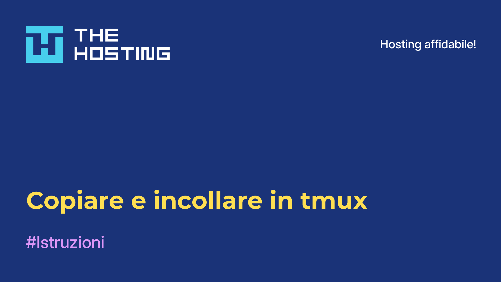 Copiare e incollare in tmux