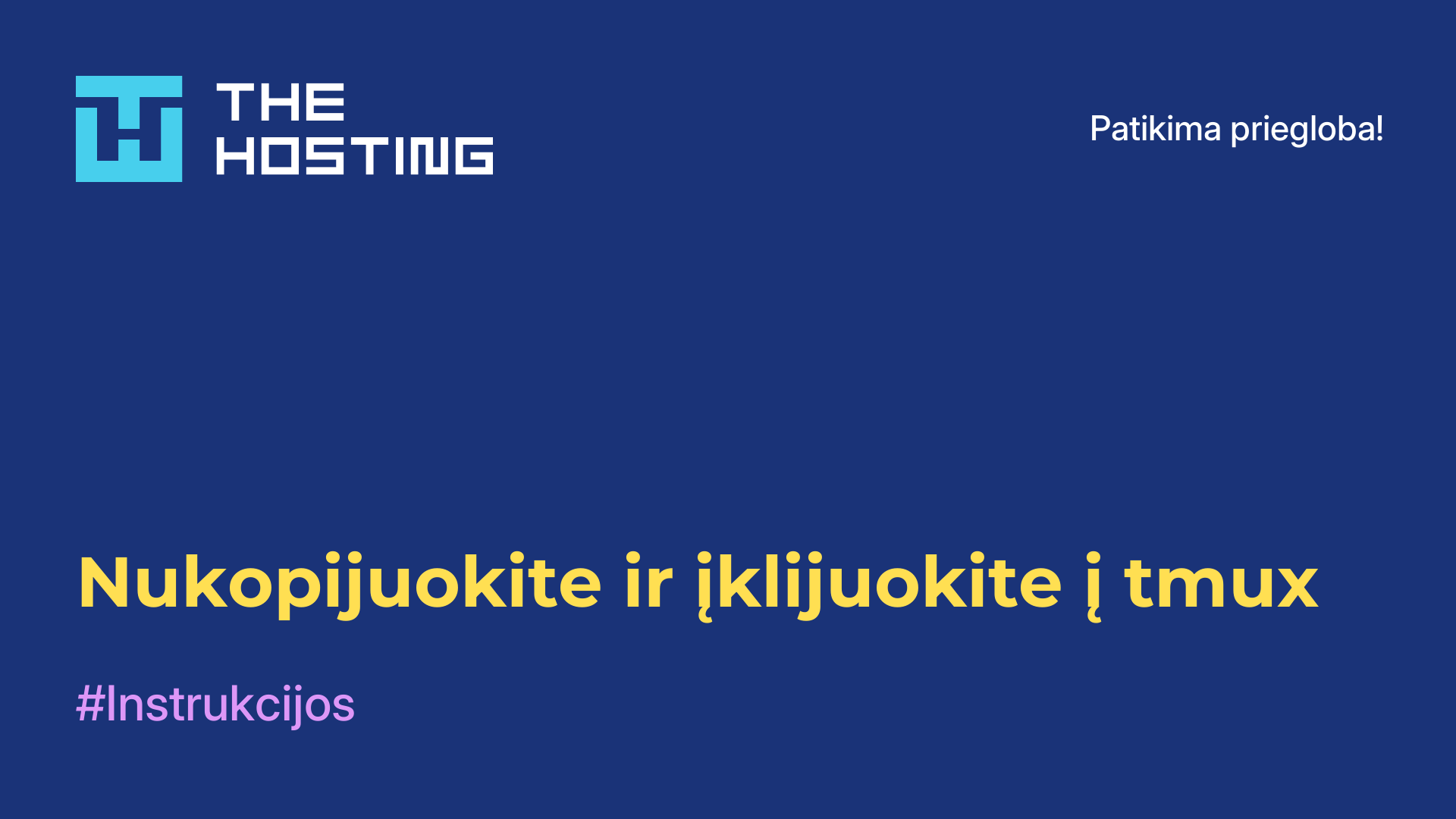 Nukopijuokite ir įklijuokite į tmux
