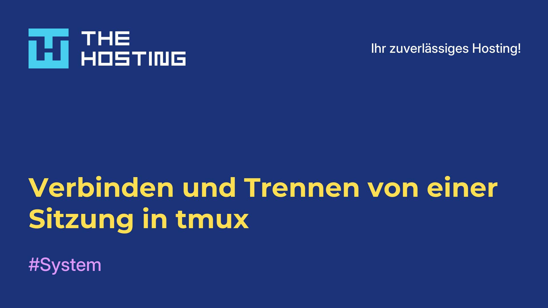 Verbinden und Trennen von einer Sitzung in tmux
