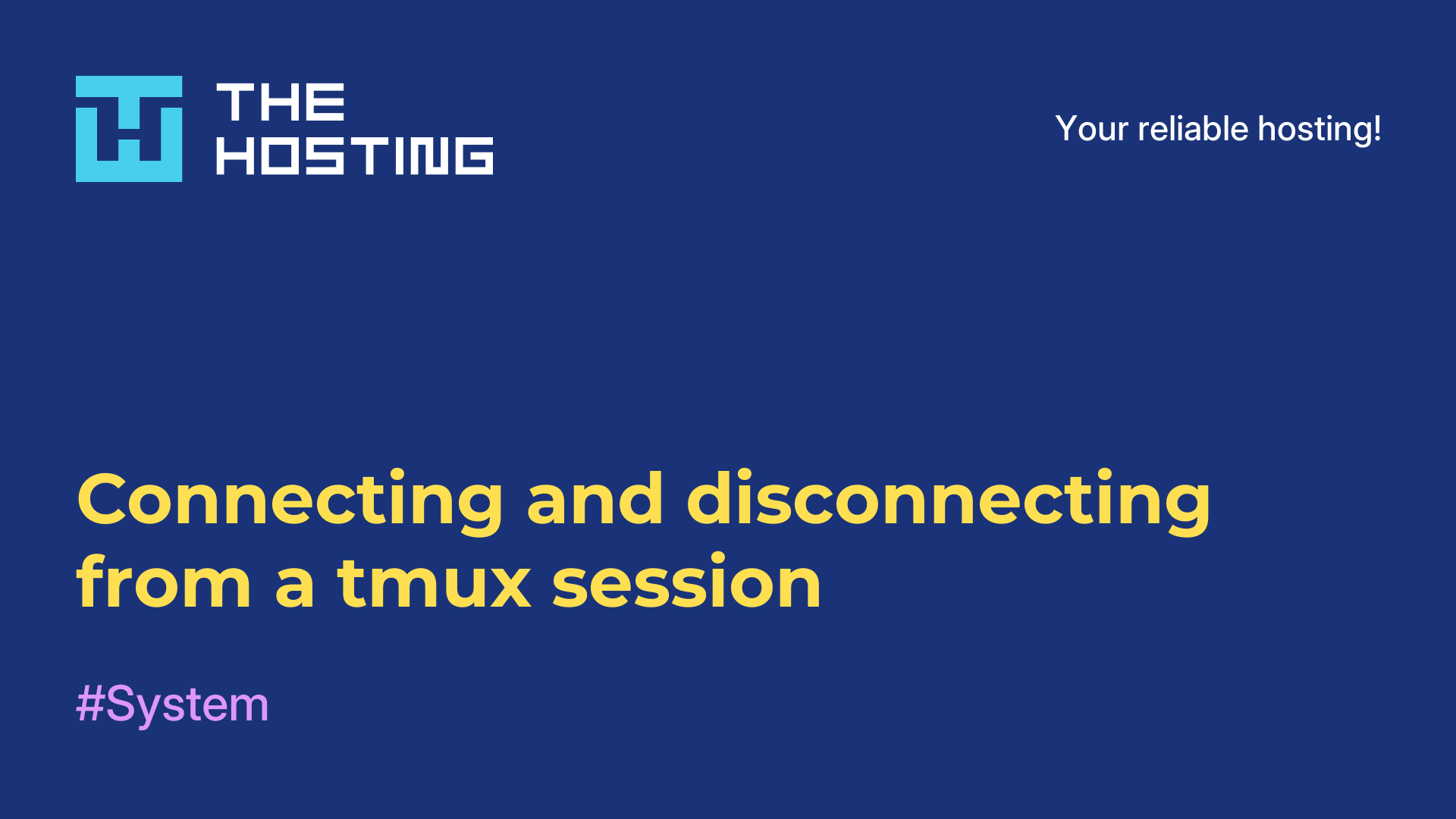Connecting and disconnecting from a tmux session