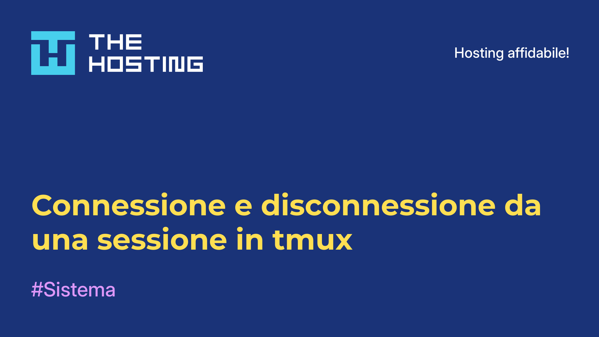 Connessione e disconnessione da una sessione in tmux