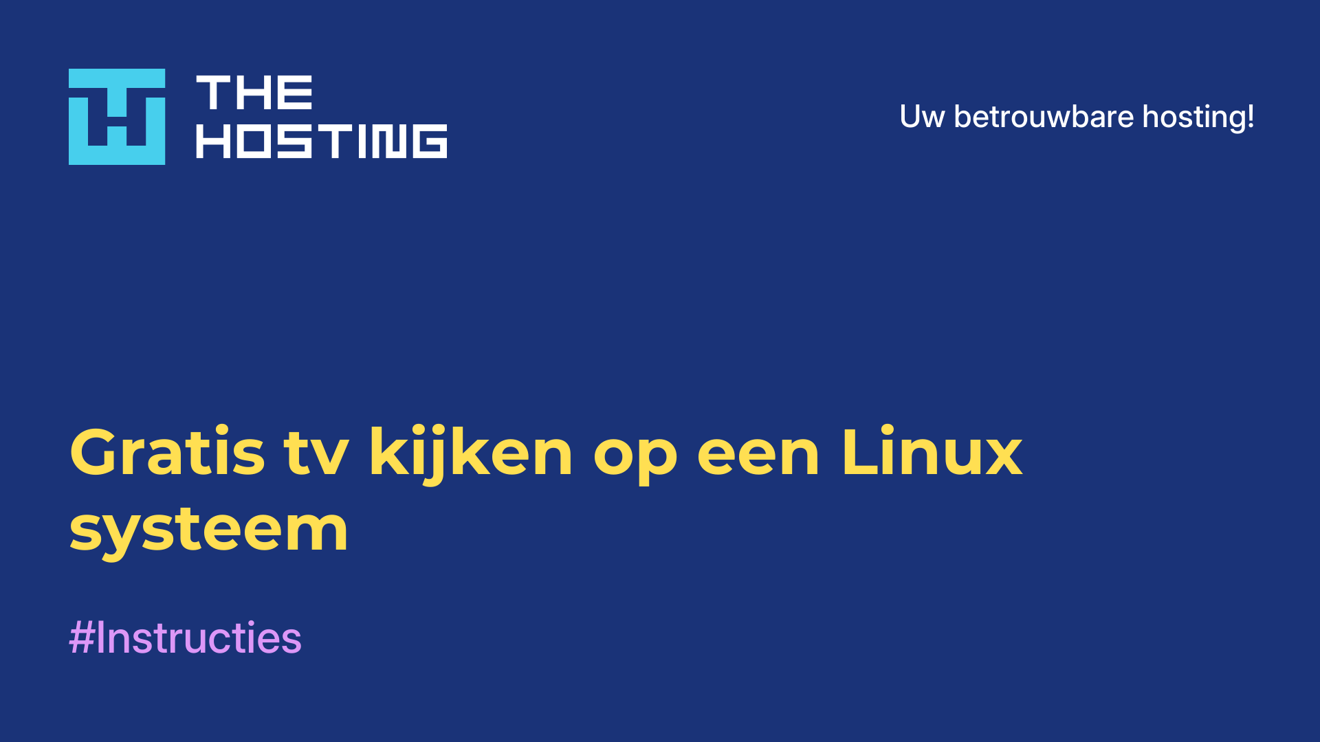 Gratis tv kijken op een Linux-systeem