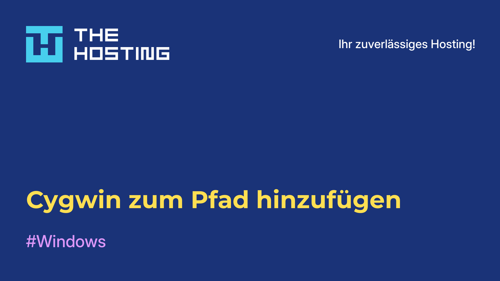 Cygwin zum Pfad hinzufügen