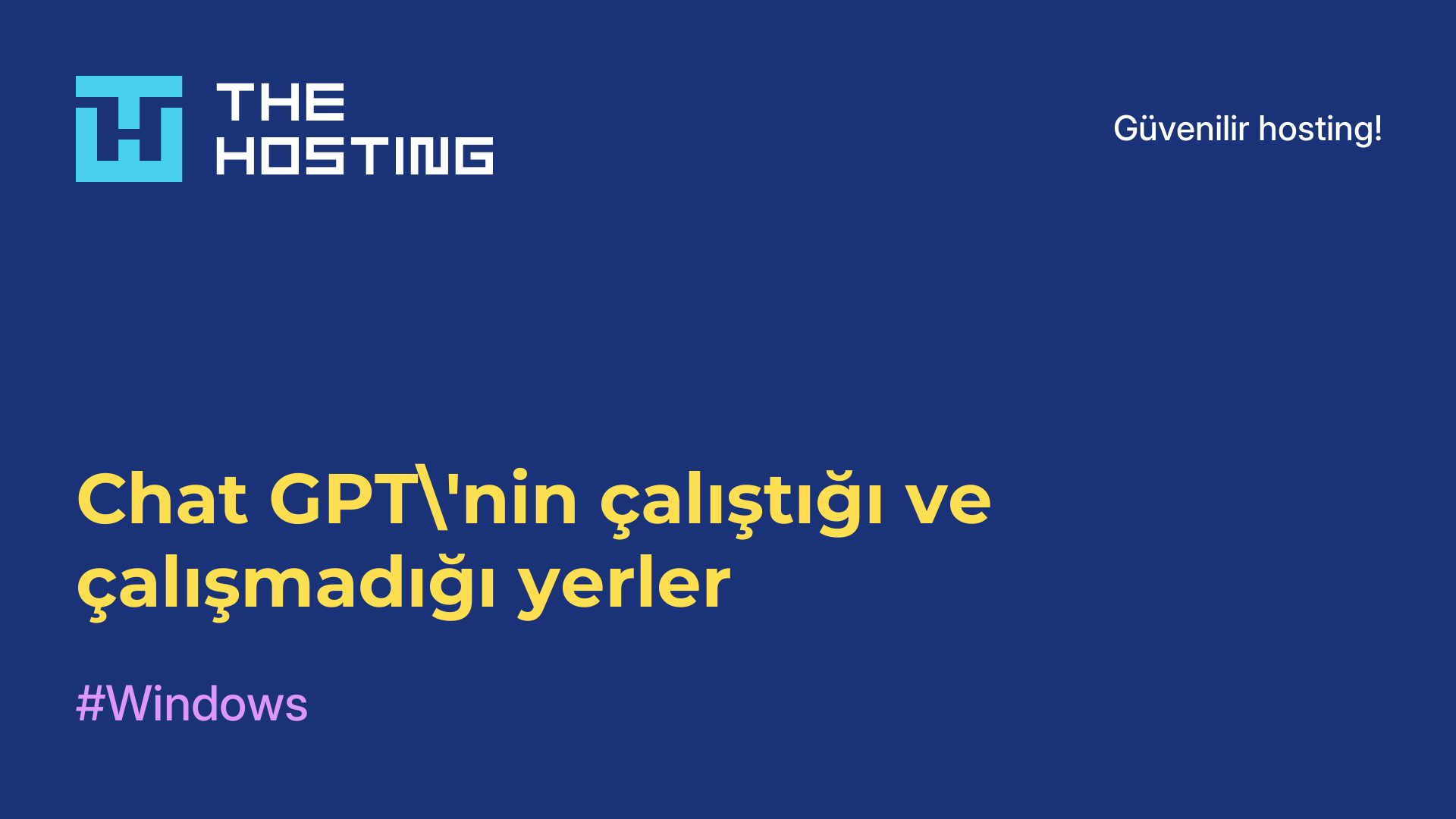 Chat GPT'nin çalıştığı ve çalışmadığı yerler