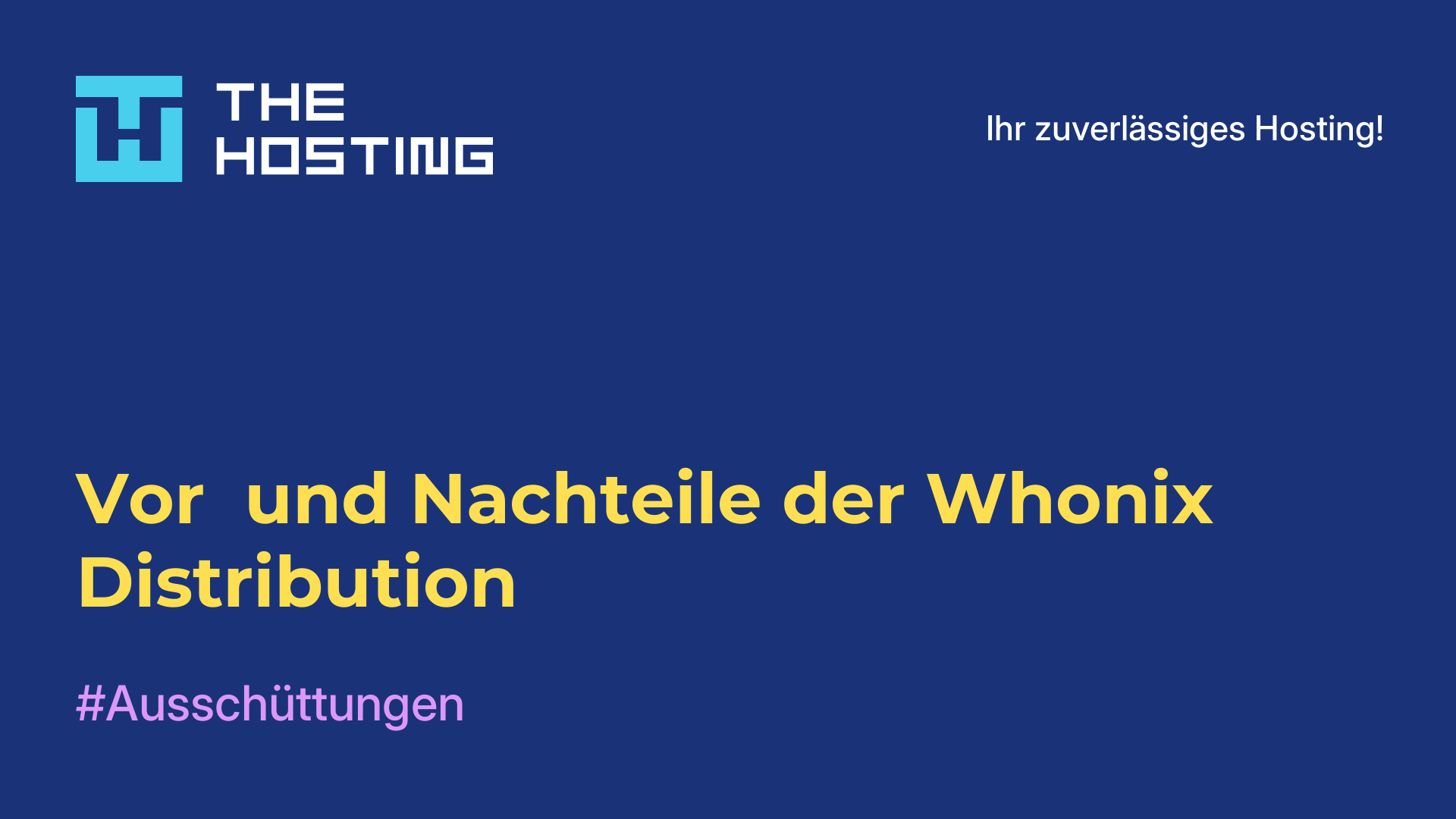 Vor- und Nachteile der Whonix-Distribution