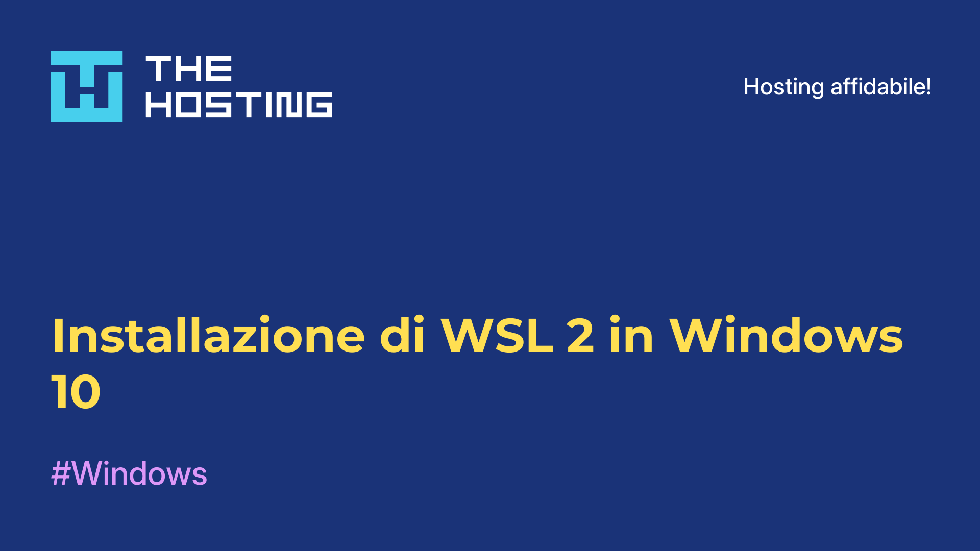 Installazione di WSL 2 in Windows 10