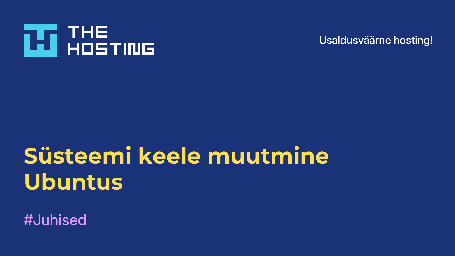 Süsteemi keele muutmine Ubuntus