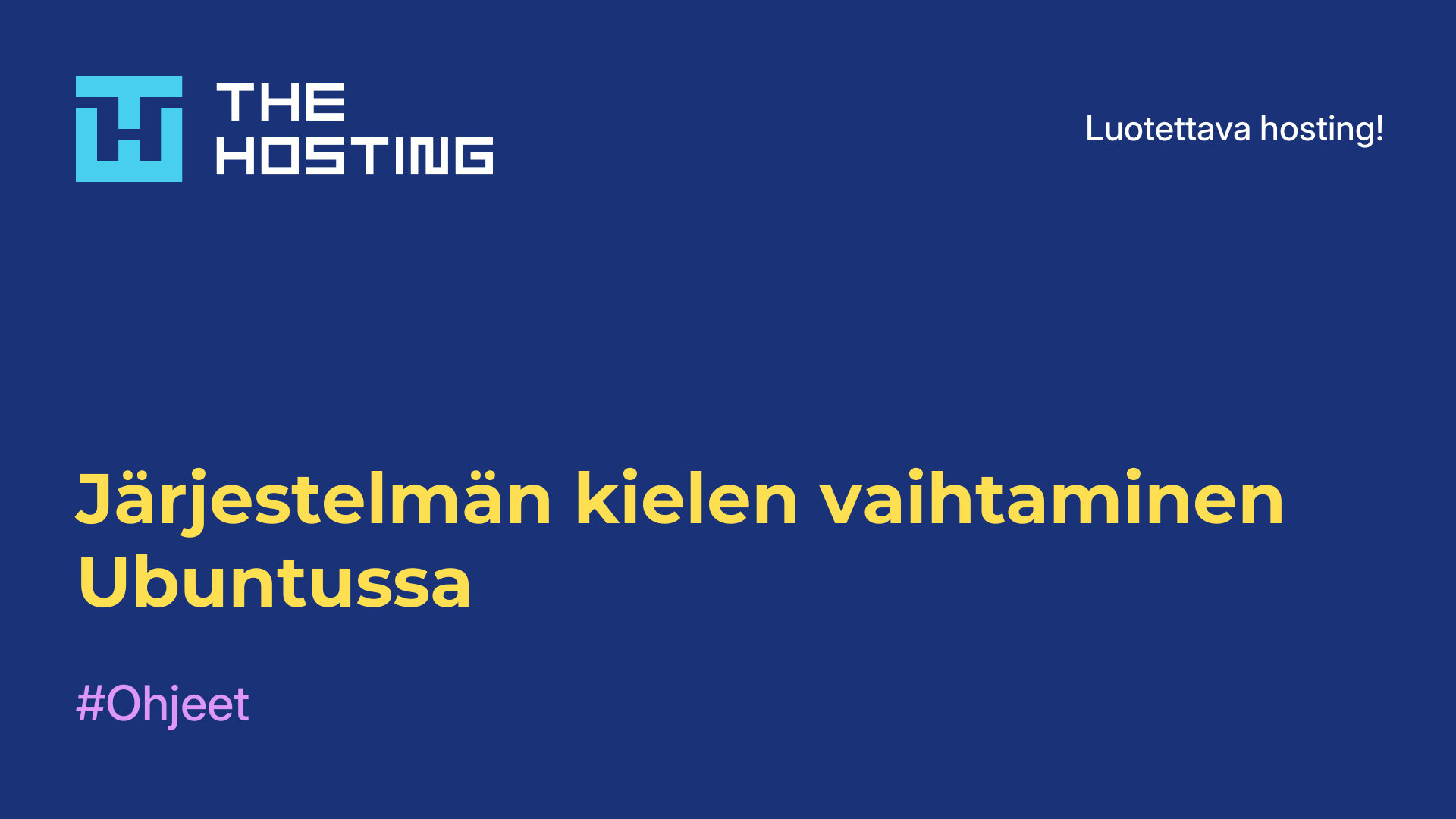Järjestelmän kielen vaihtaminen Ubuntussa