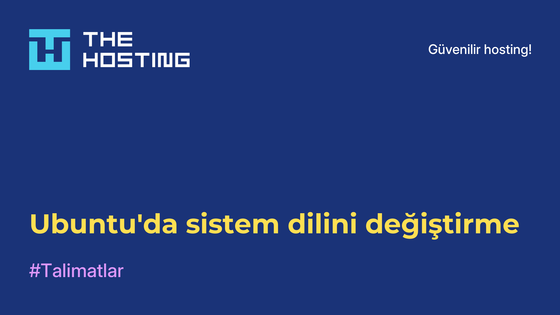 Ubuntu'da sistem dilini değiştirme