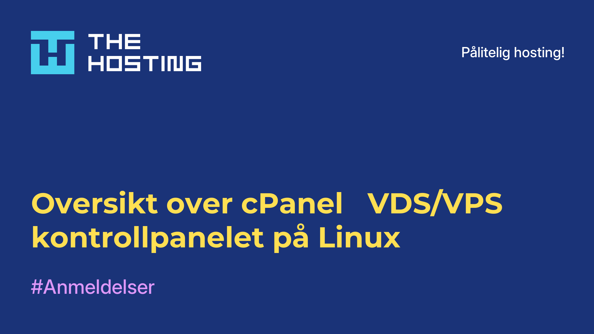 Oversikt over cPanel - VDS/VPS-kontrollpanelet på Linux