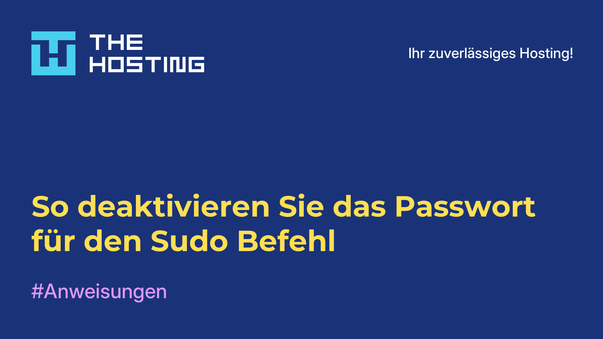 So deaktivieren Sie das Passwort für den Sudo-Befehl