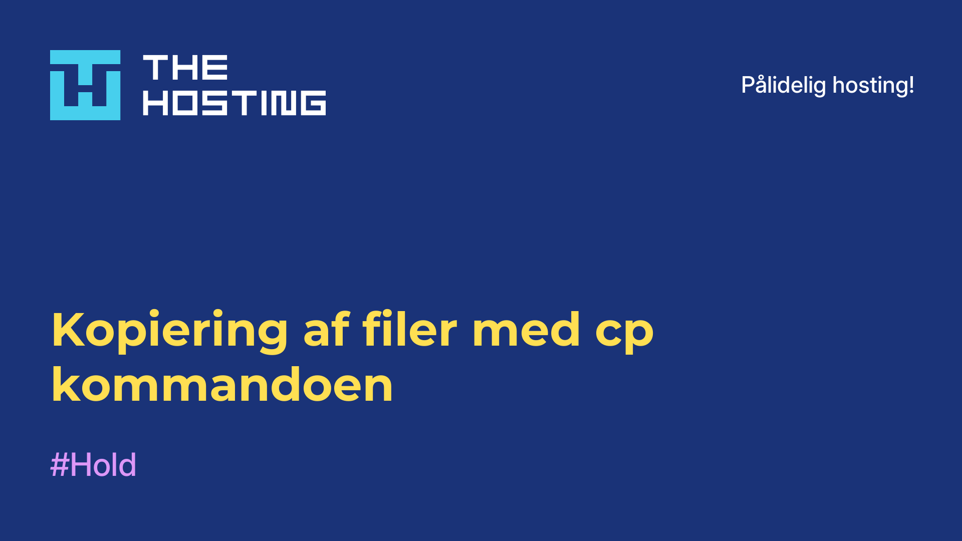 Kopiering af filer med cp-kommandoen