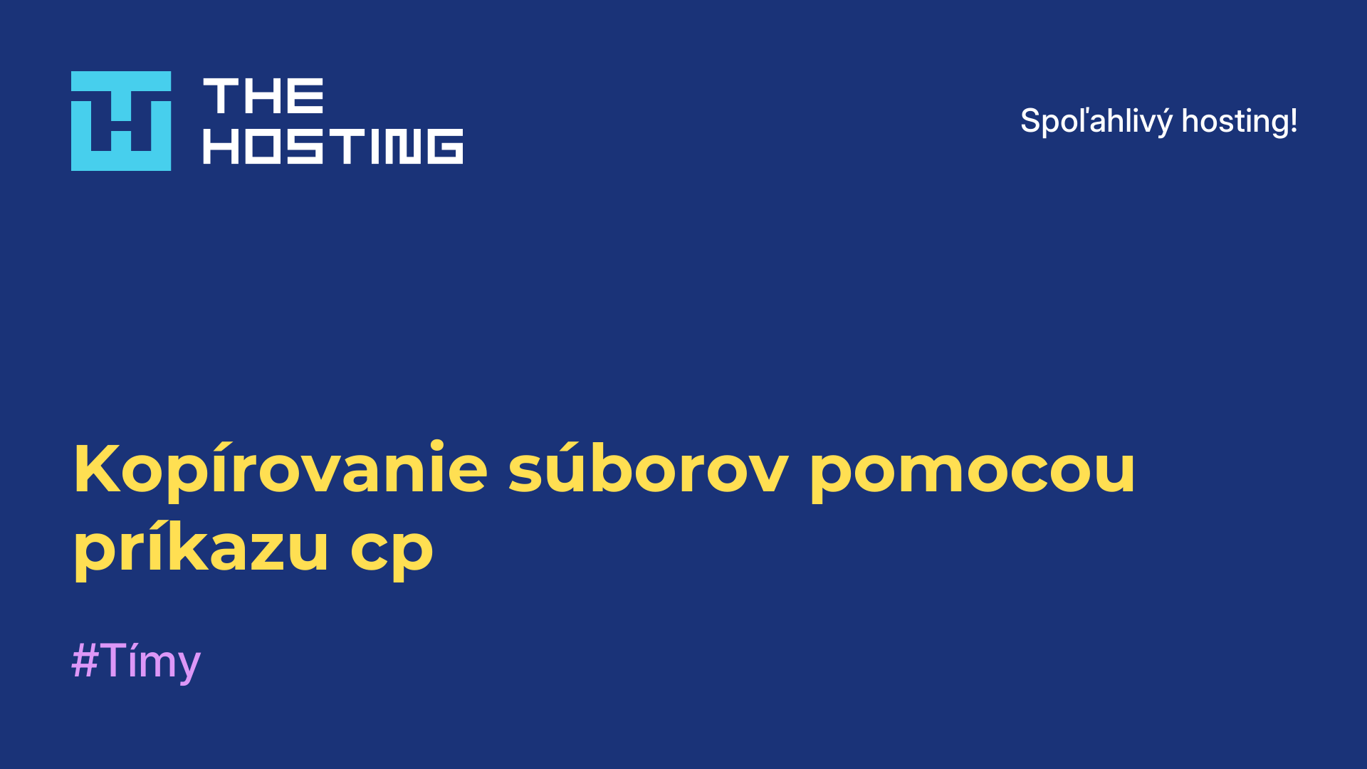Kopírovanie súborov pomocou príkazu cp