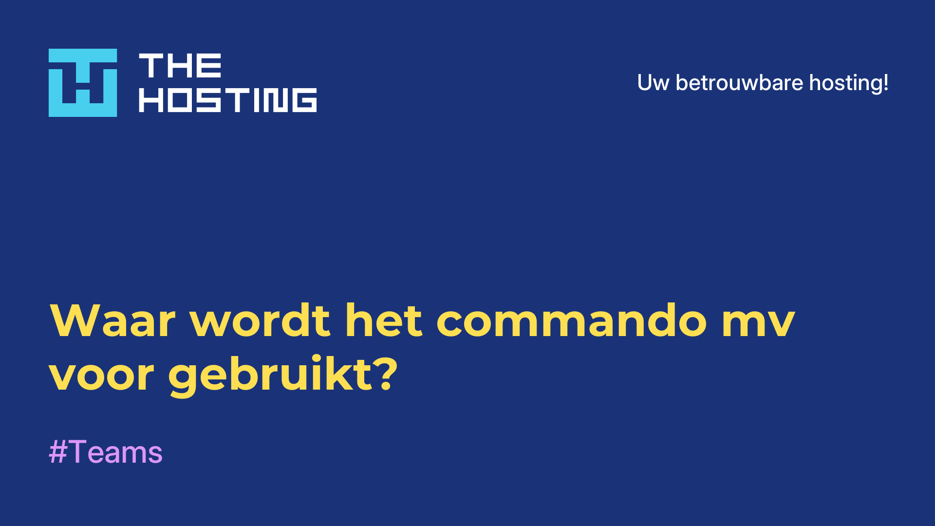Waar wordt het commando mv voor gebruikt?