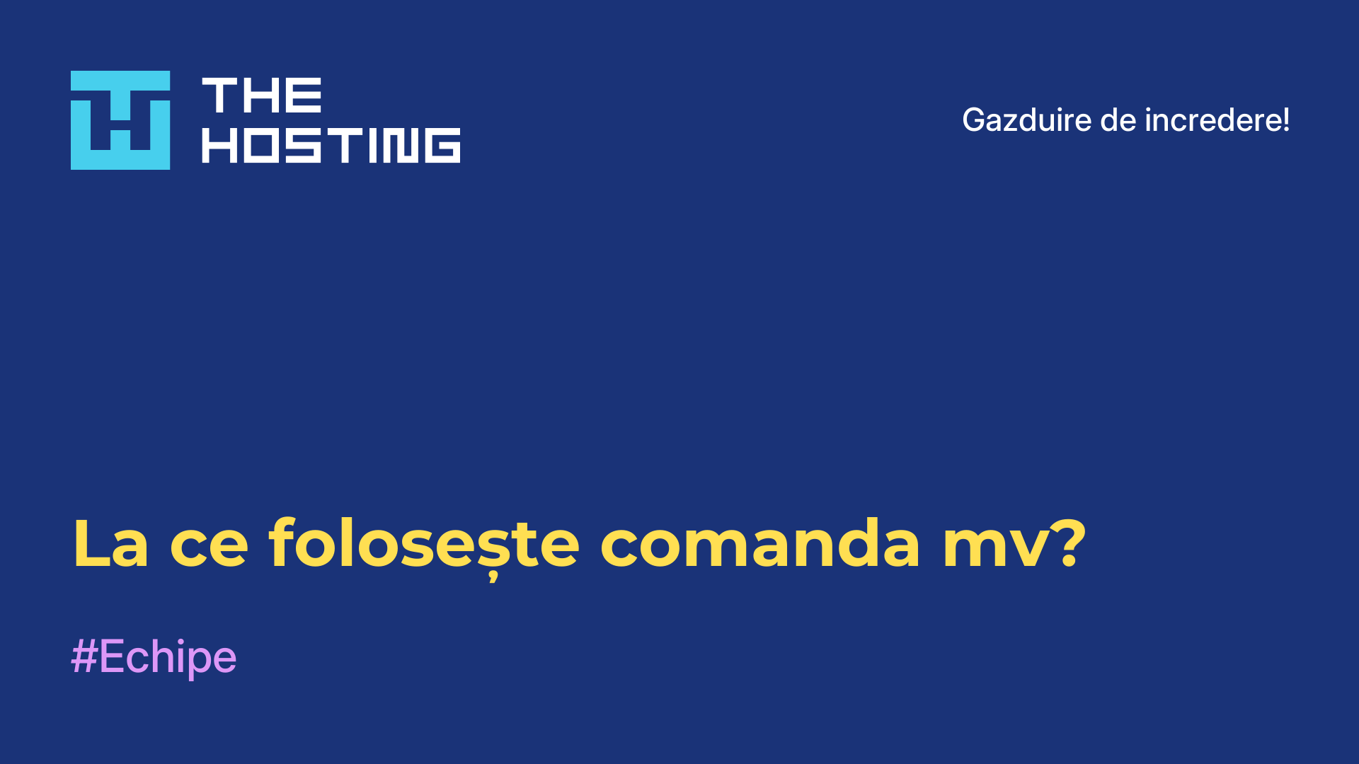 La ce folosește comanda mv?