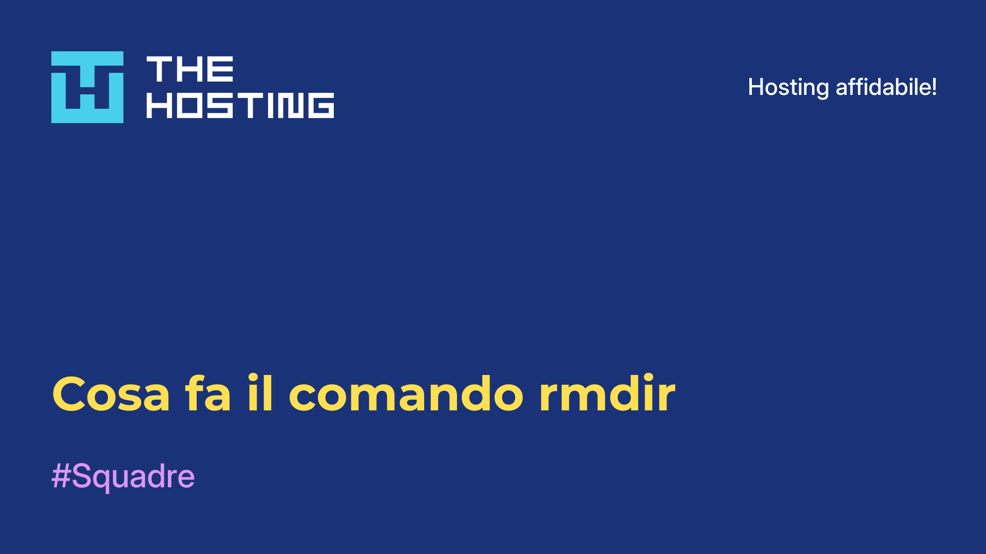 Cosa fa il comando rmdir