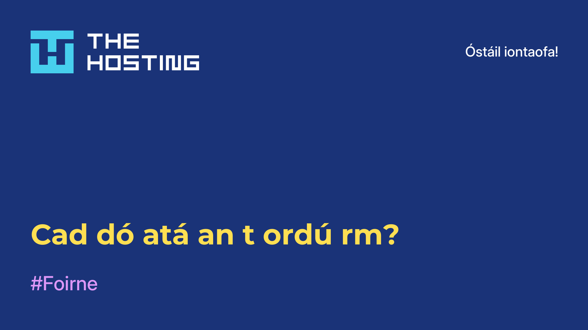 Cad dó atá an t-ordú rm?