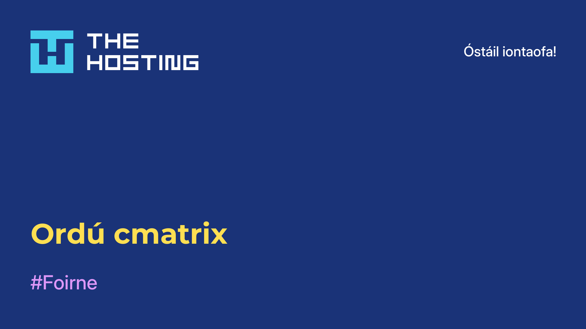 Ordú cmatrix