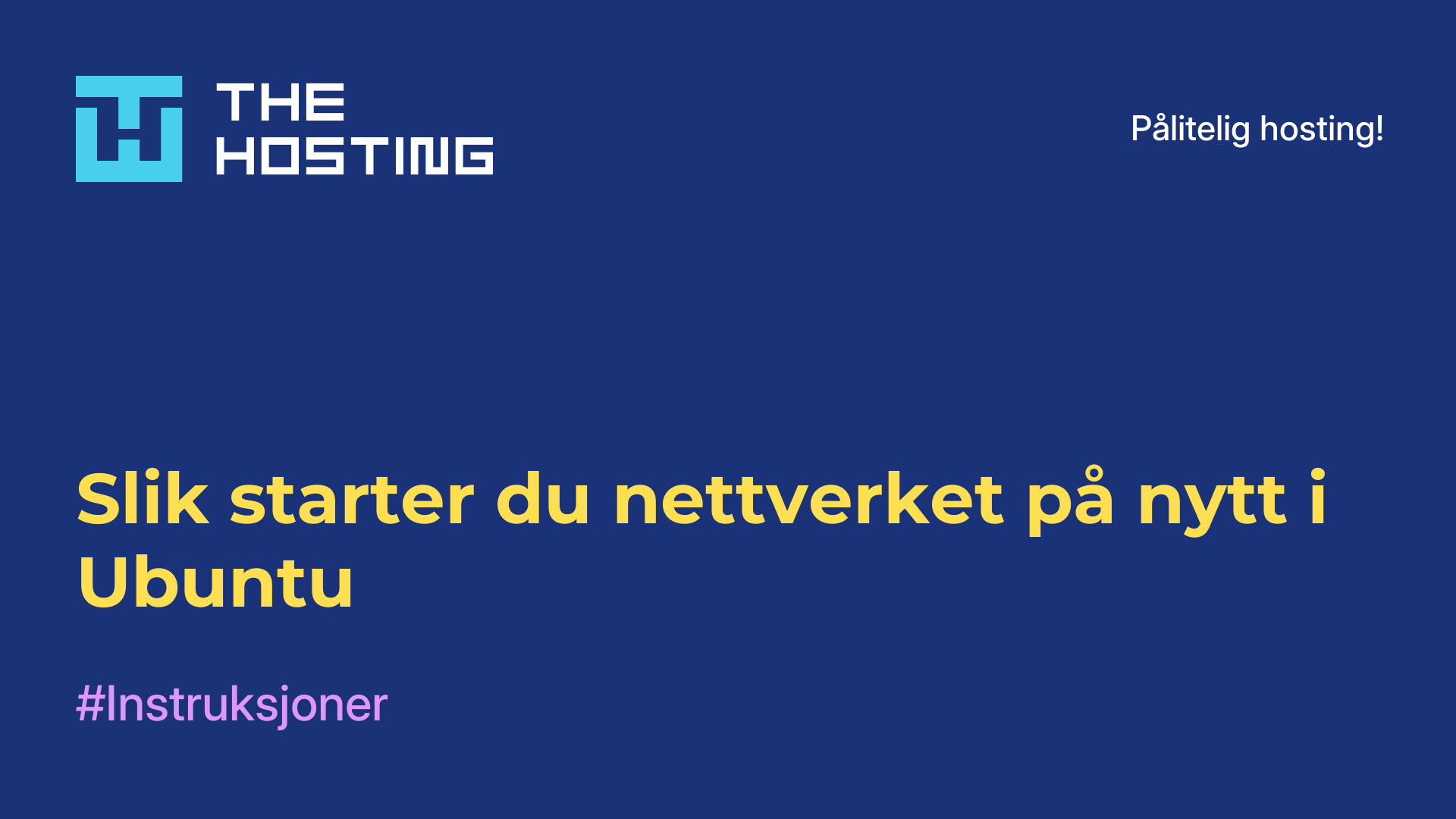 Slik starter du nettverket på nytt i Ubuntu