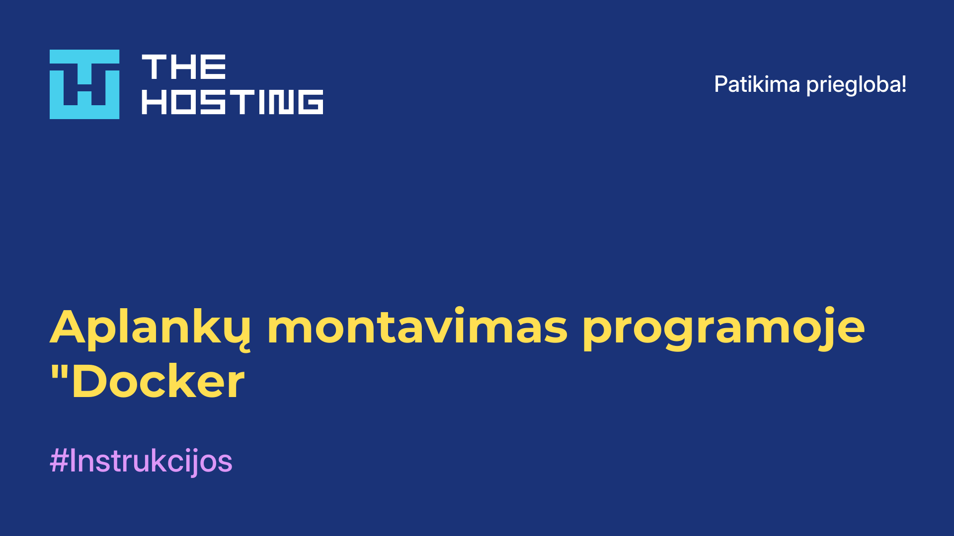 Aplankų montavimas programoje "Docker
