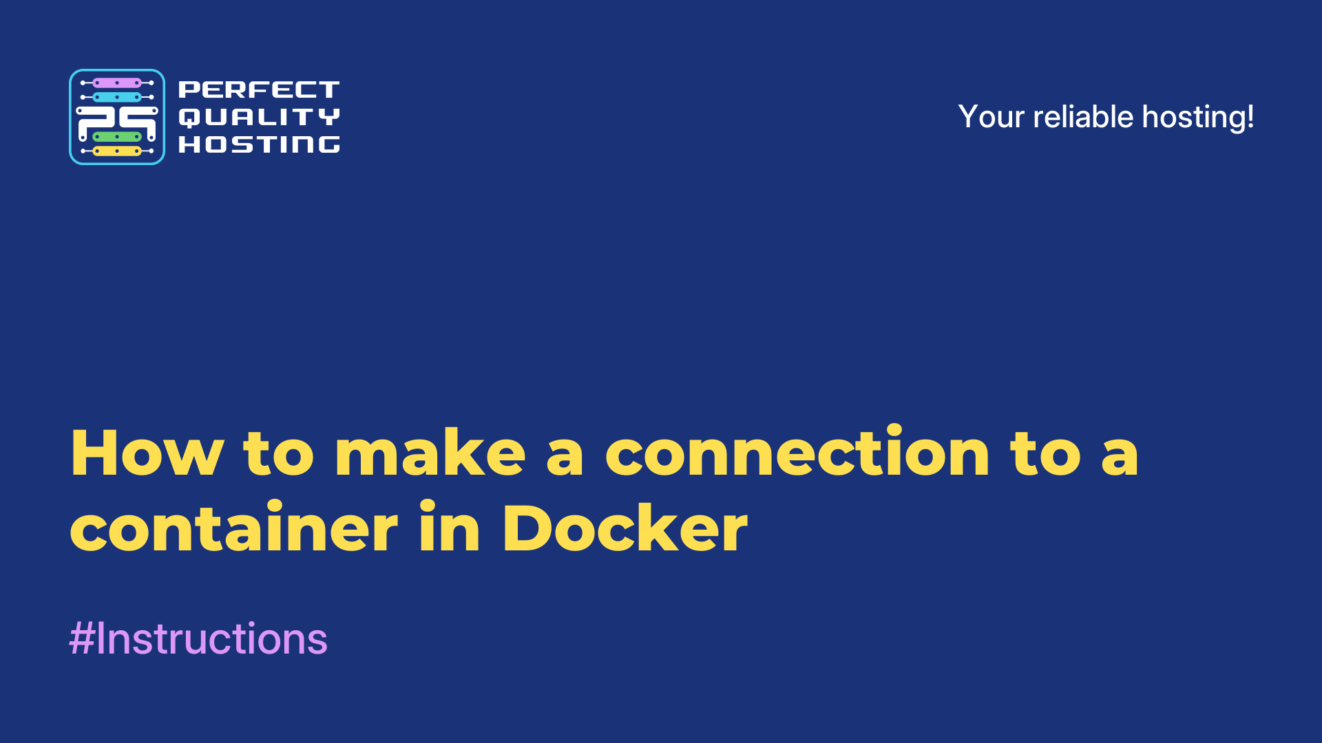 How to make a connection to a container in Docker