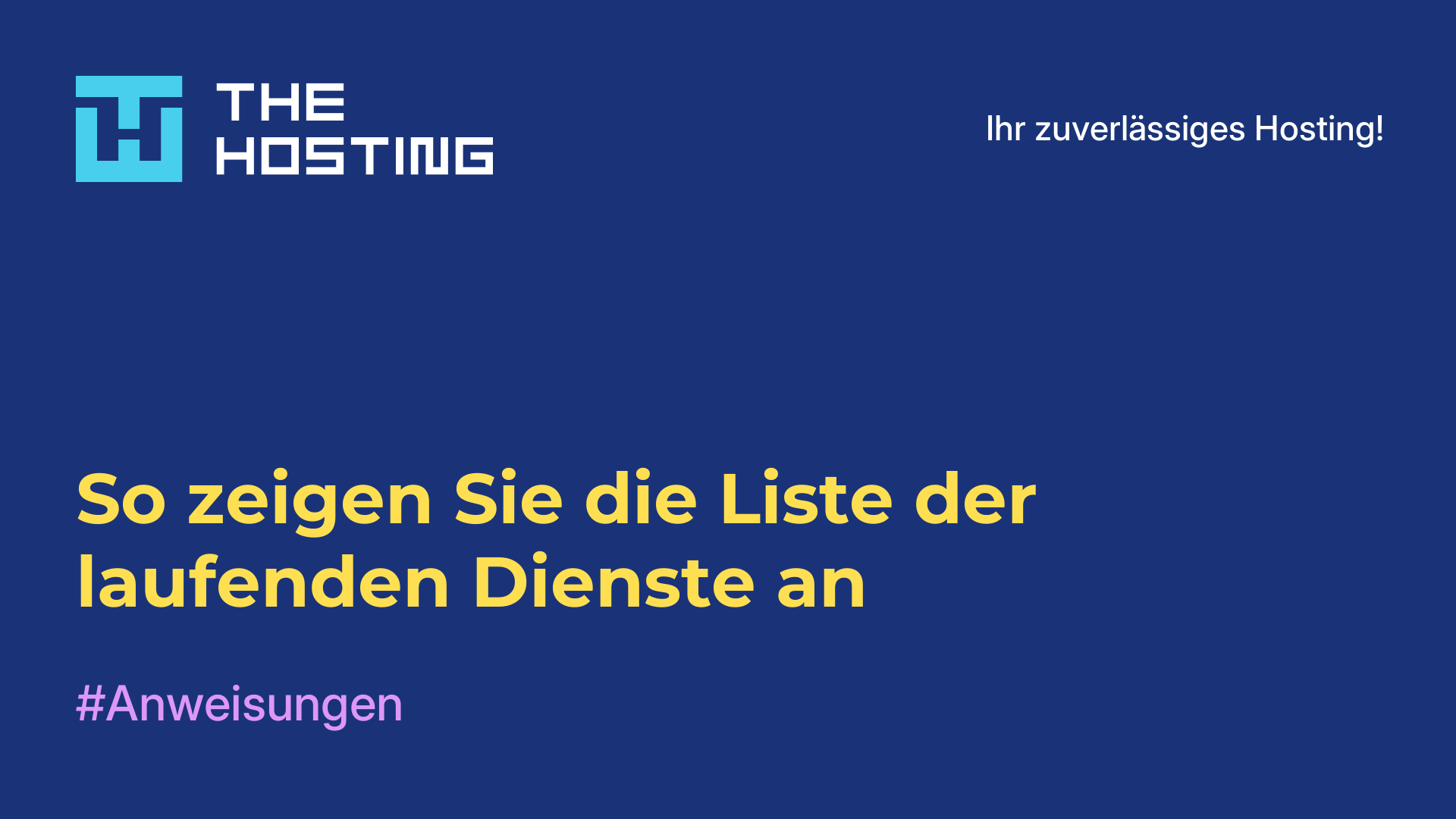 So zeigen Sie die Liste der laufenden Dienste an