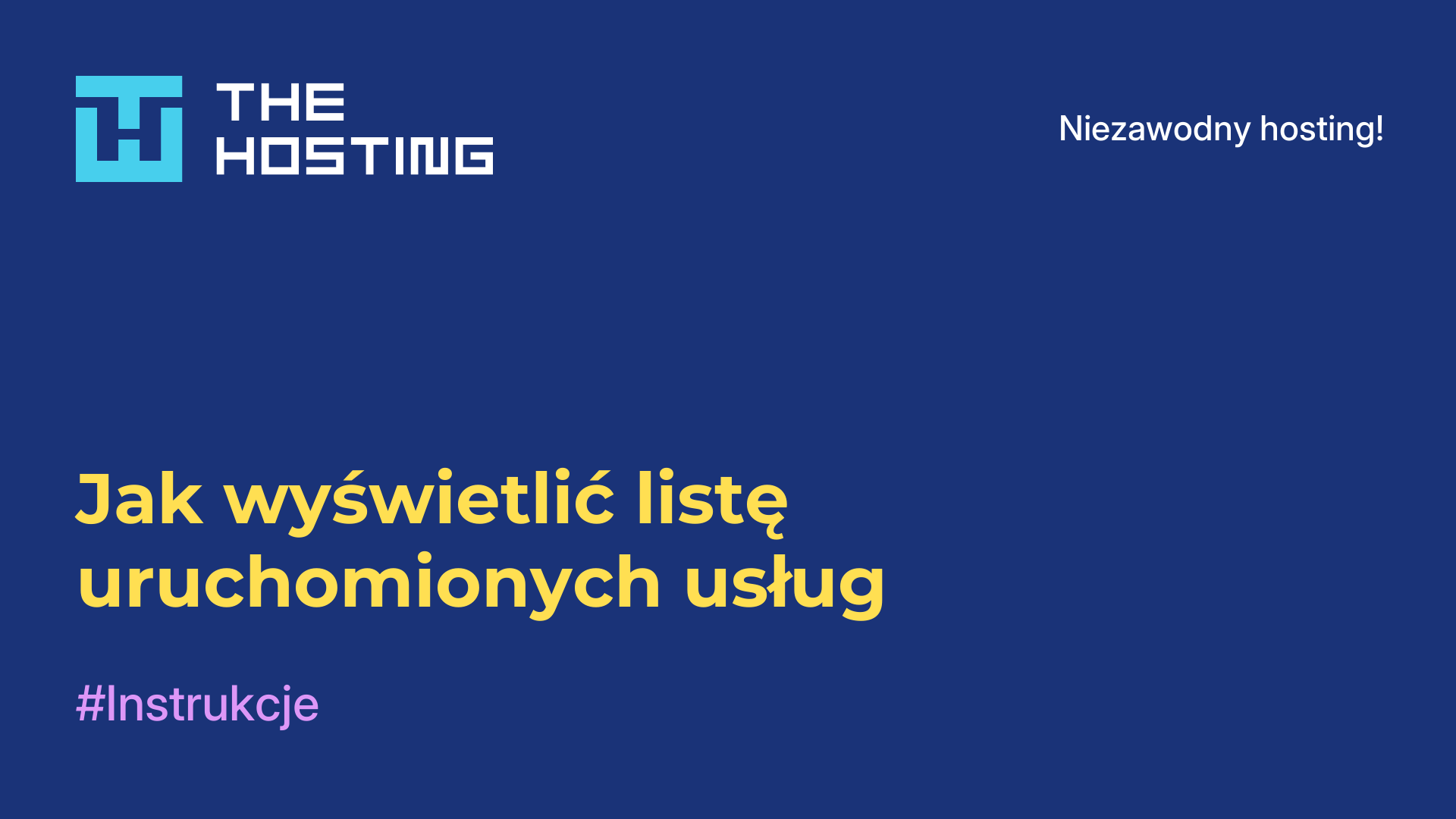 Jak wyświetlić listę uruchomionych usług