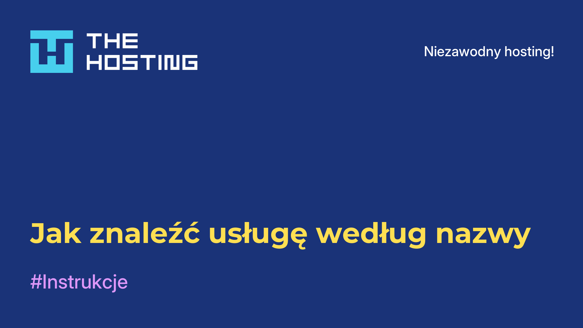 Jak znaleźć usługę według nazwy