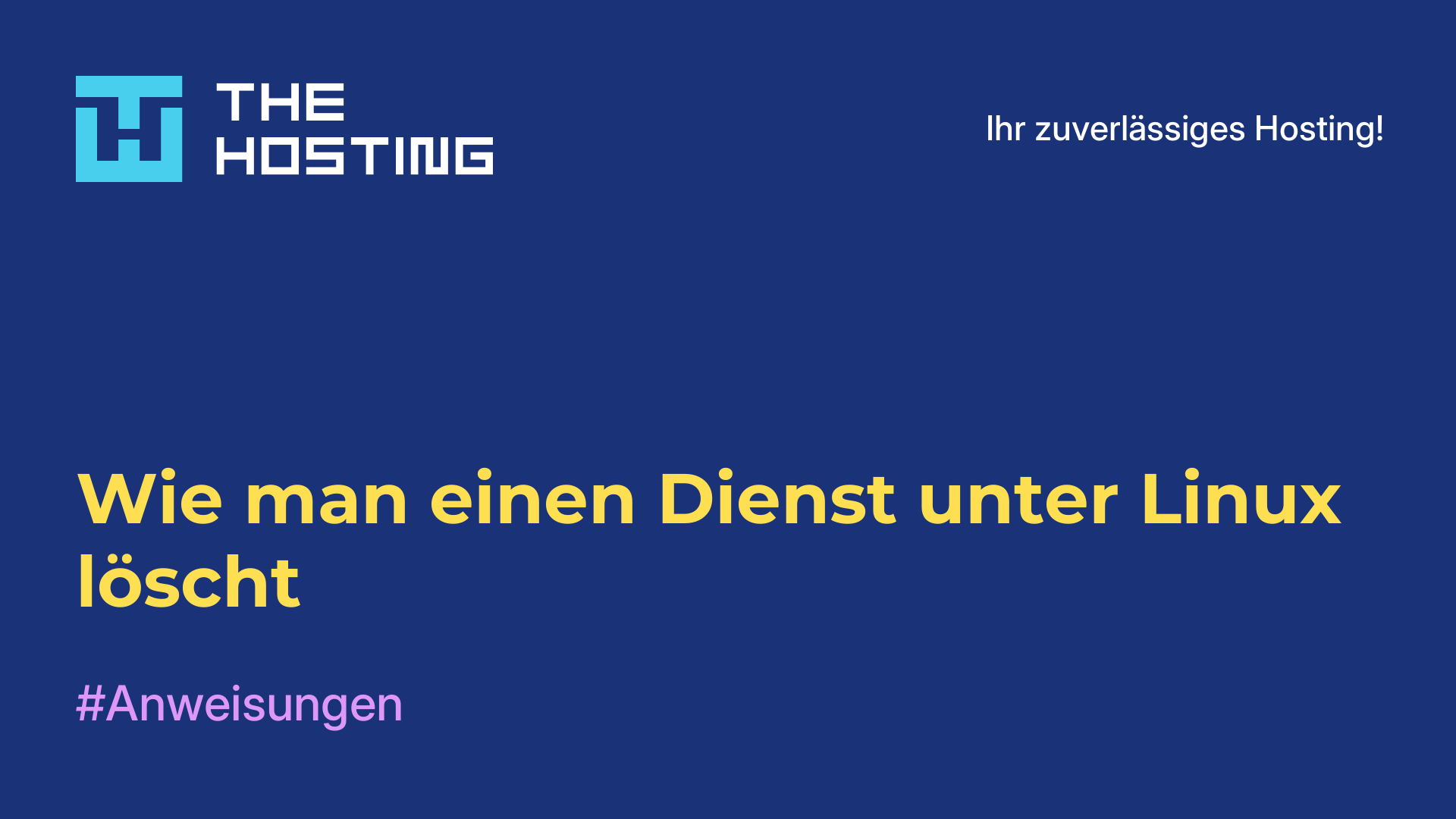 Wie man einen Dienst unter Linux löscht