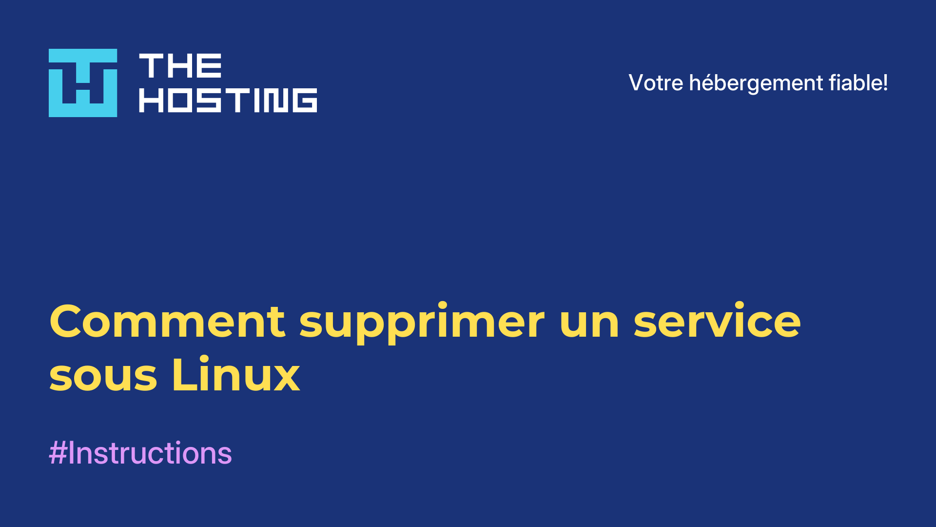 Comment supprimer un service sous Linux