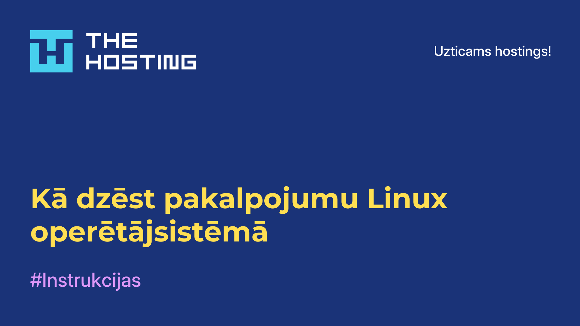 Kā dzēst pakalpojumu Linux operētājsistēmā