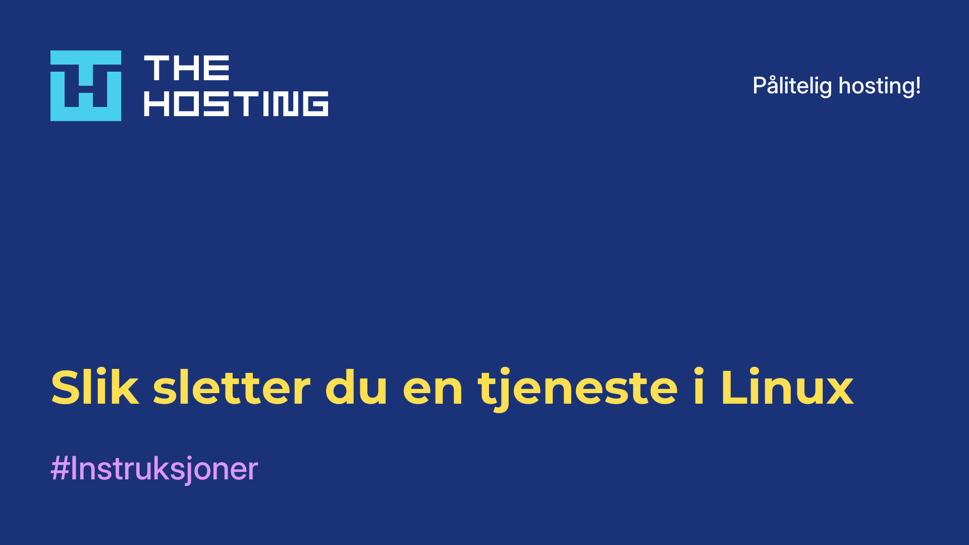 Slik sletter du en tjeneste i Linux