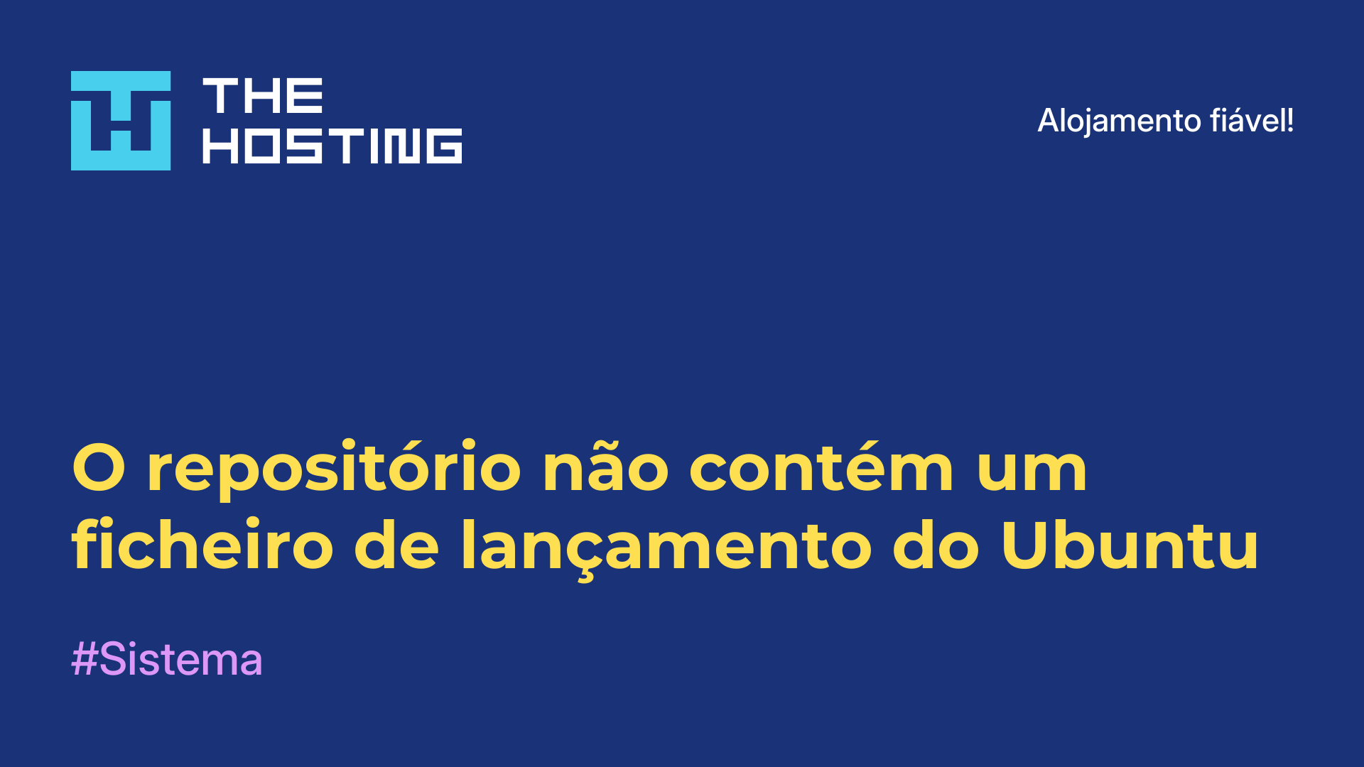 O repositório não contém um ficheiro de lançamento do Ubuntu