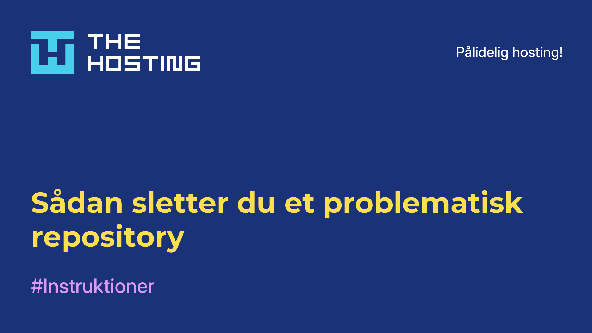Sådan sletter du et problematisk repository