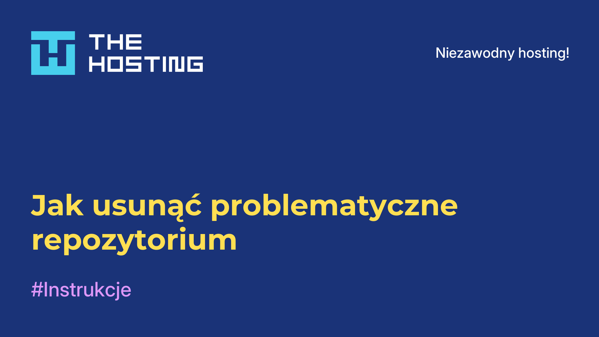 Jak usunąć problematyczne repozytorium