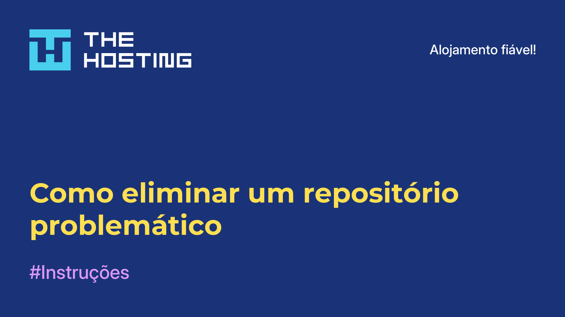 Como eliminar um repositório problemático