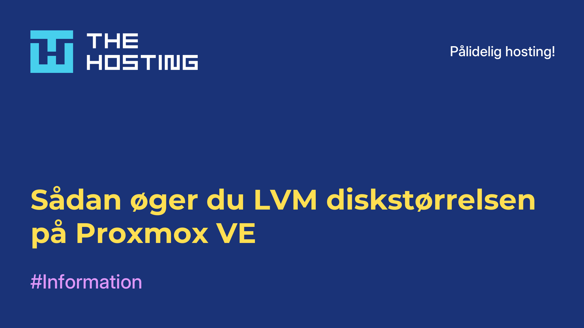 Sådan øger du LVM-diskstørrelsen på Proxmox VE