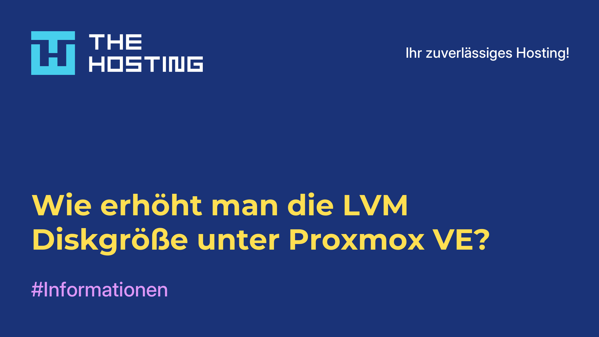 Wie erhöht man die LVM-Diskgröße unter Proxmox VE?