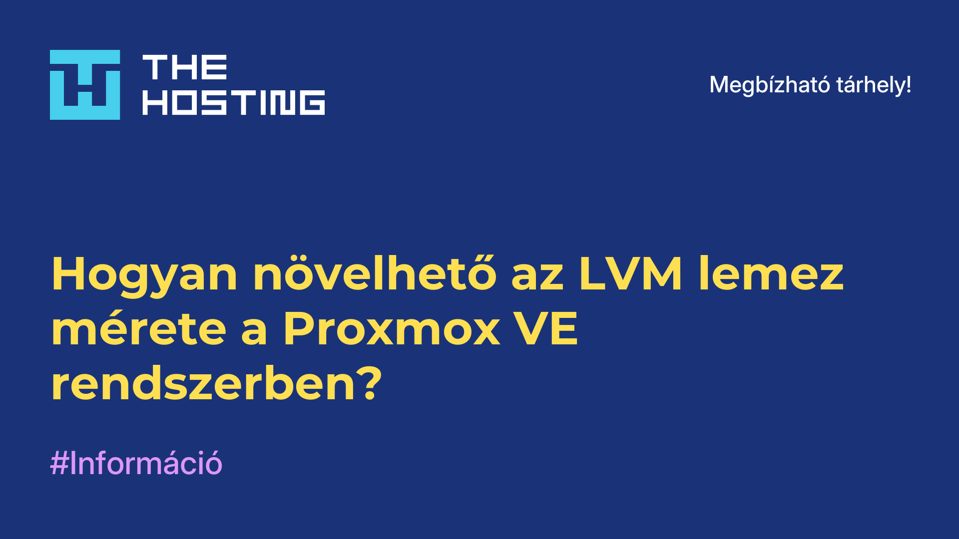 Hogyan növelhető az LVM lemez mérete a Proxmox VE rendszerben?