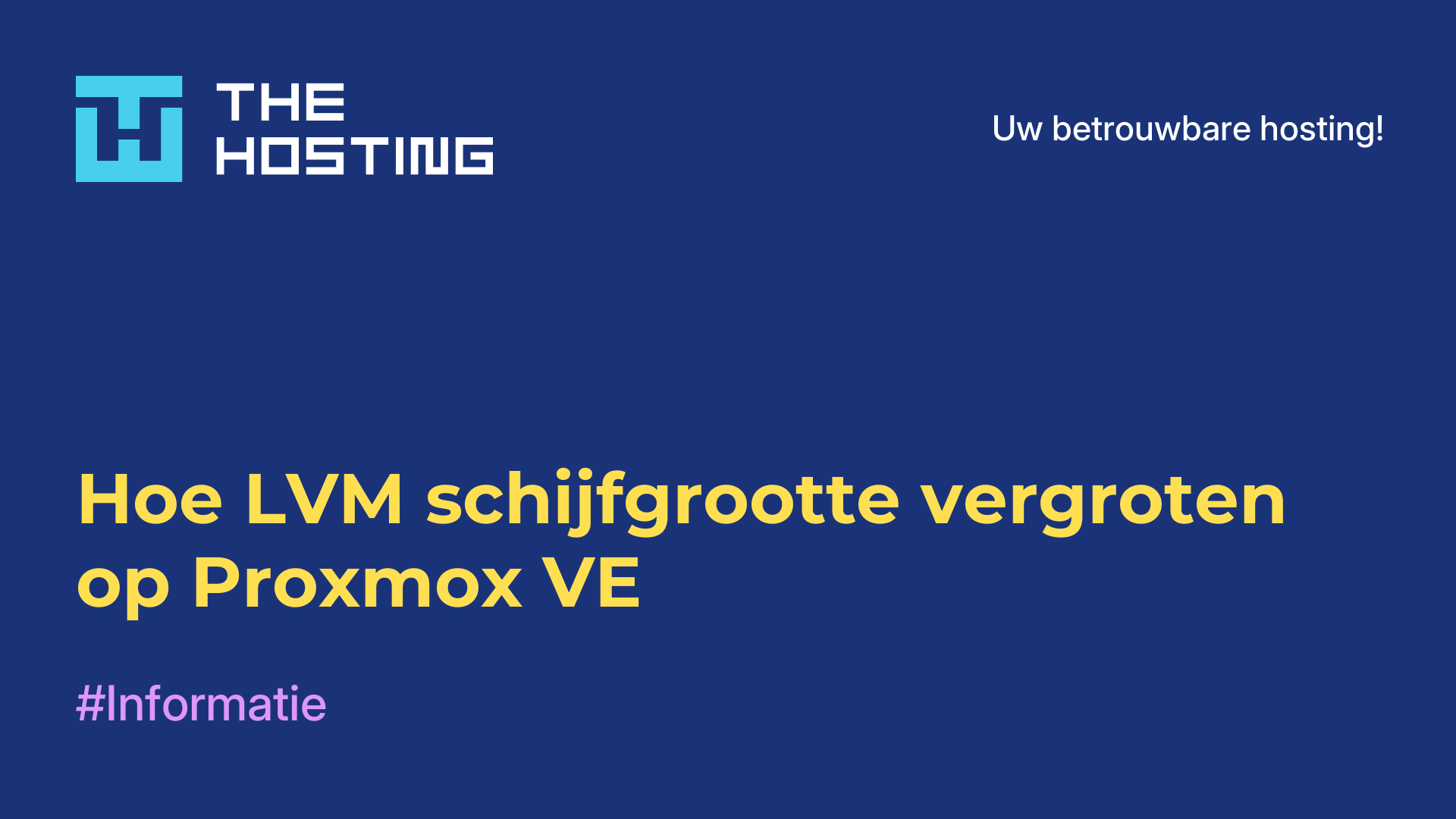 Hoe LVM-schijfgrootte vergroten op Proxmox VE