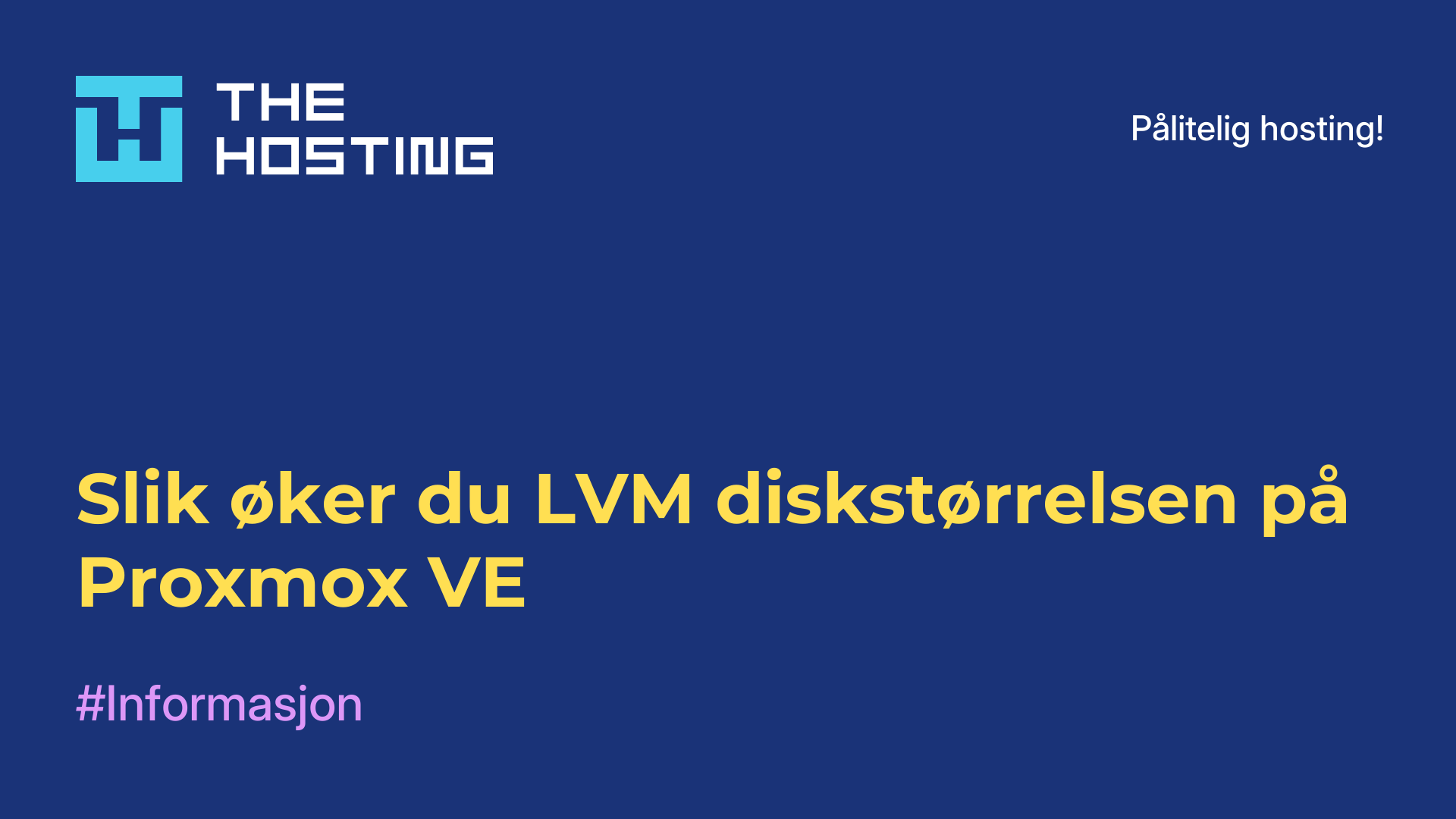 Slik øker du LVM-diskstørrelsen på Proxmox VE