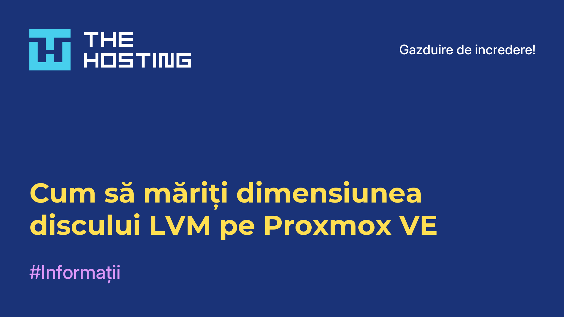 Cum să măriți dimensiunea discului LVM pe Proxmox VE
