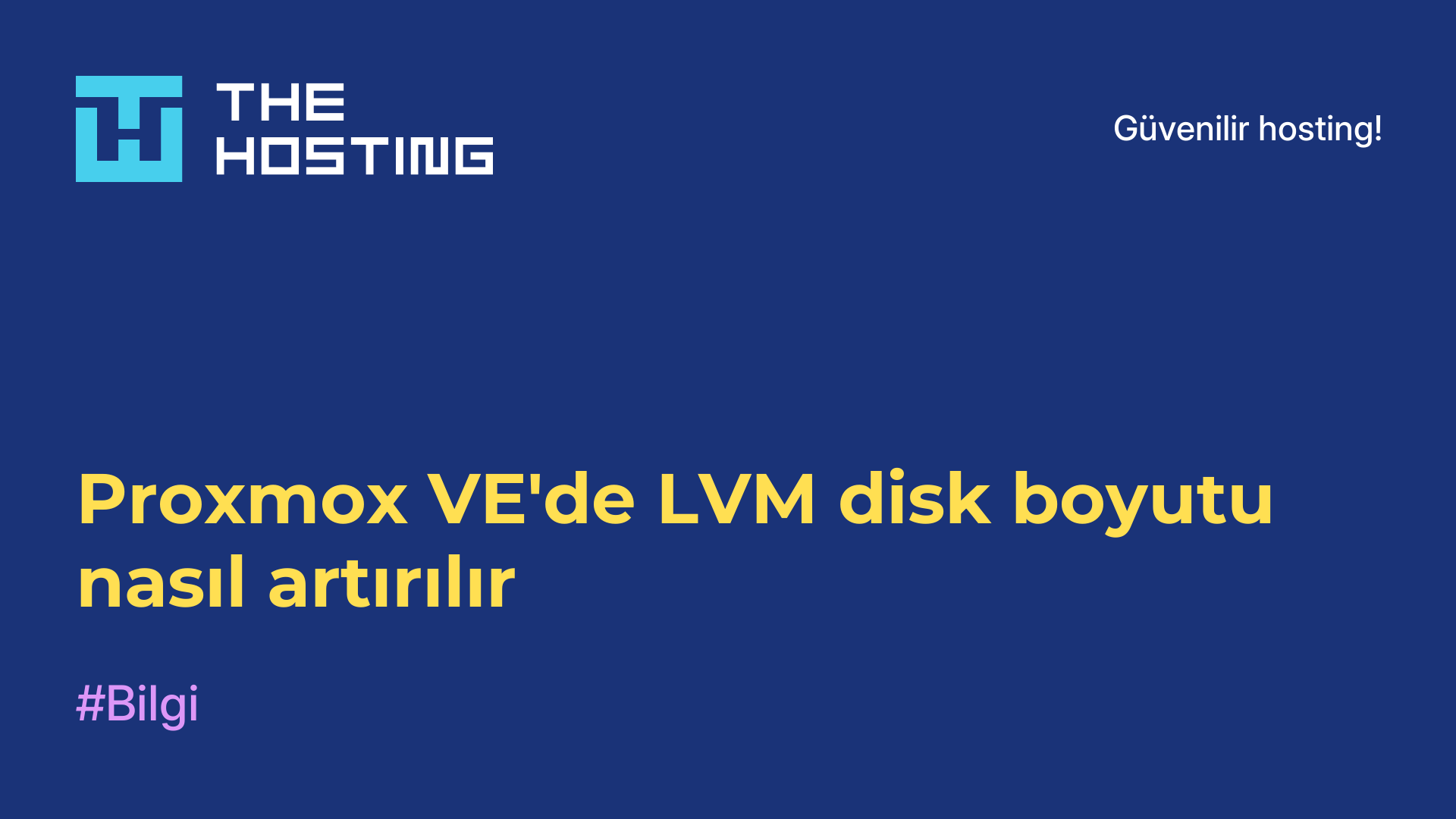 Proxmox VE'de LVM disk boyutu nasıl artırılır