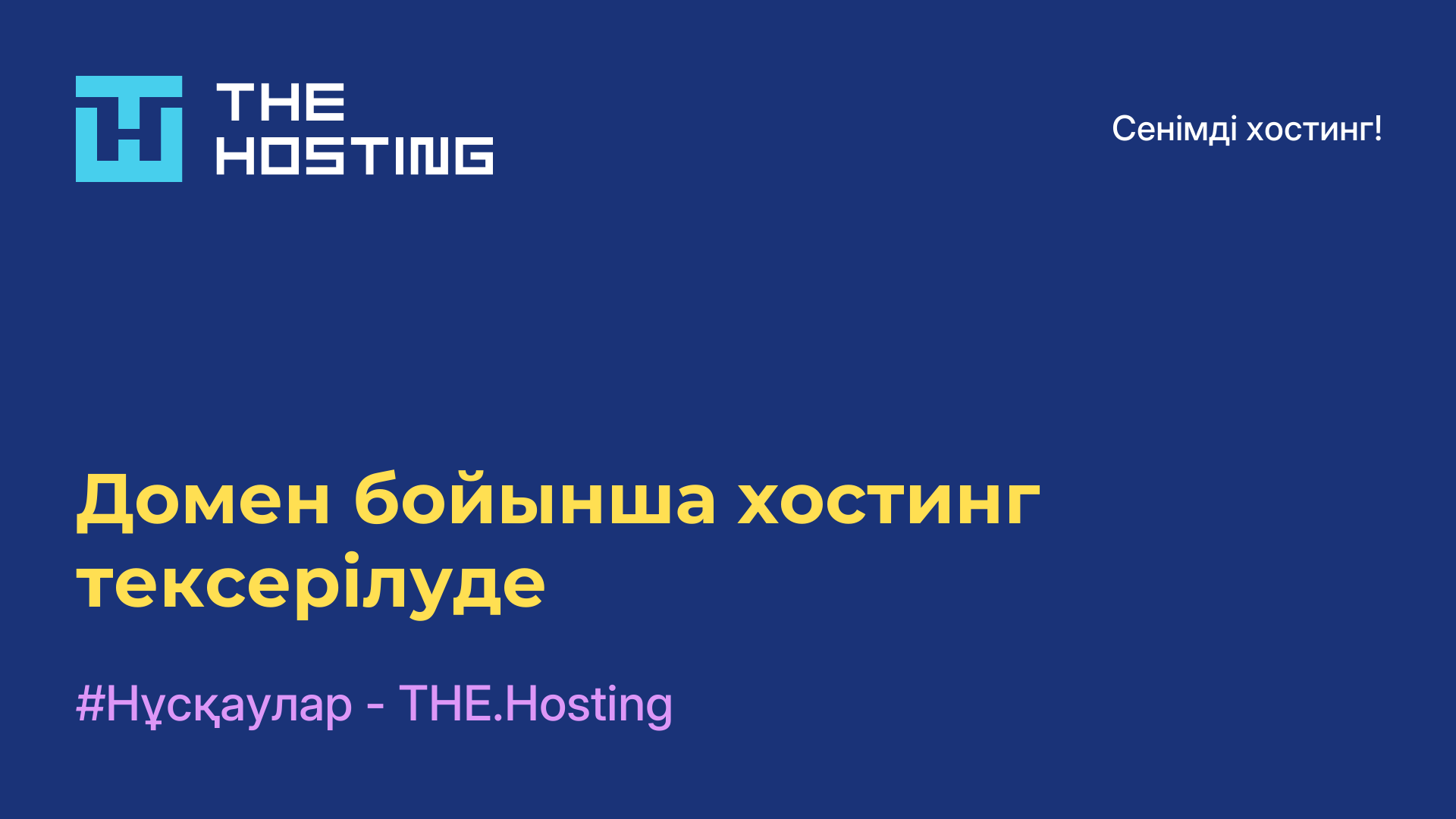 Домен бойынша хостинг тексерілуде