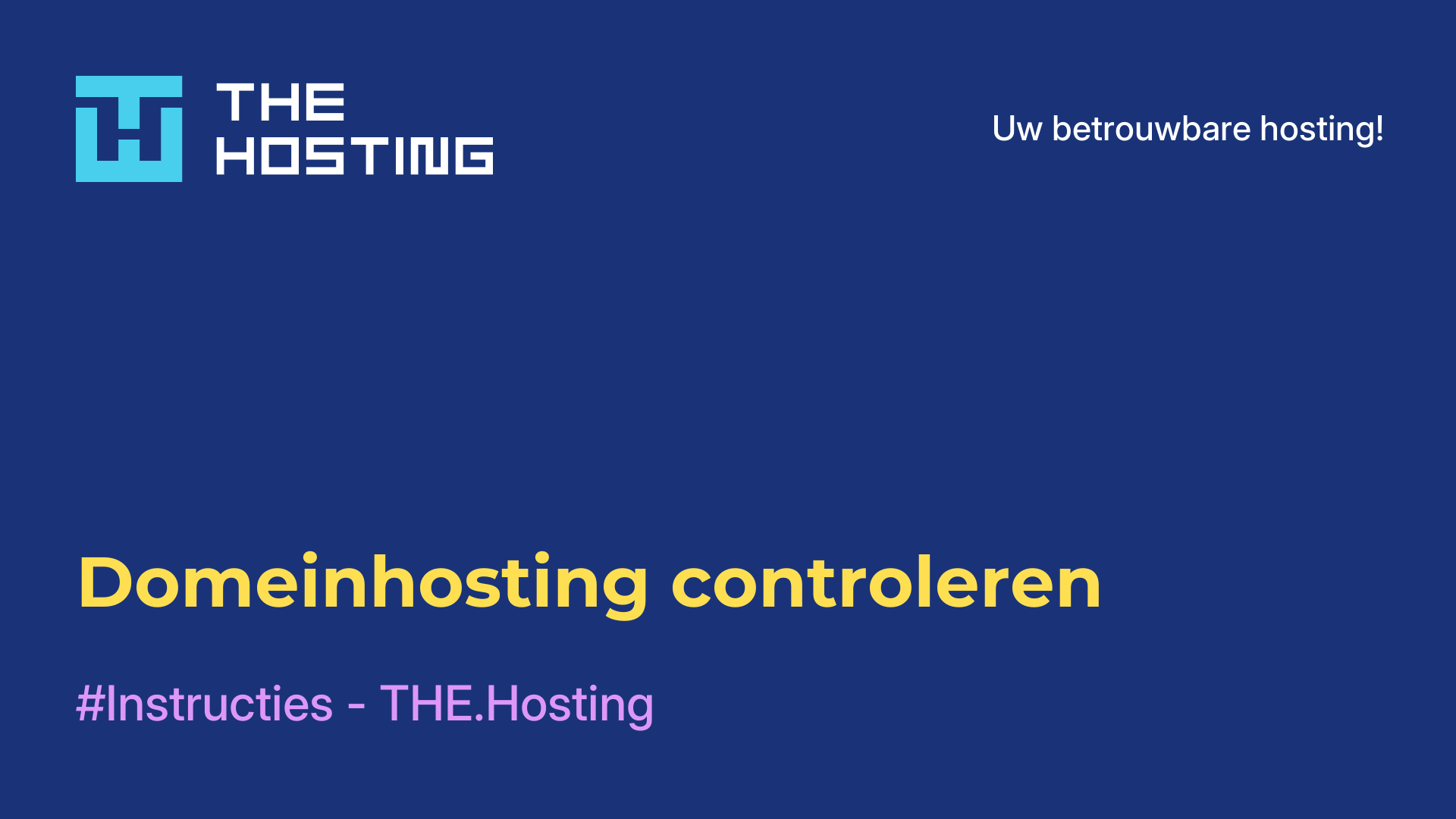 Domeinhosting controleren