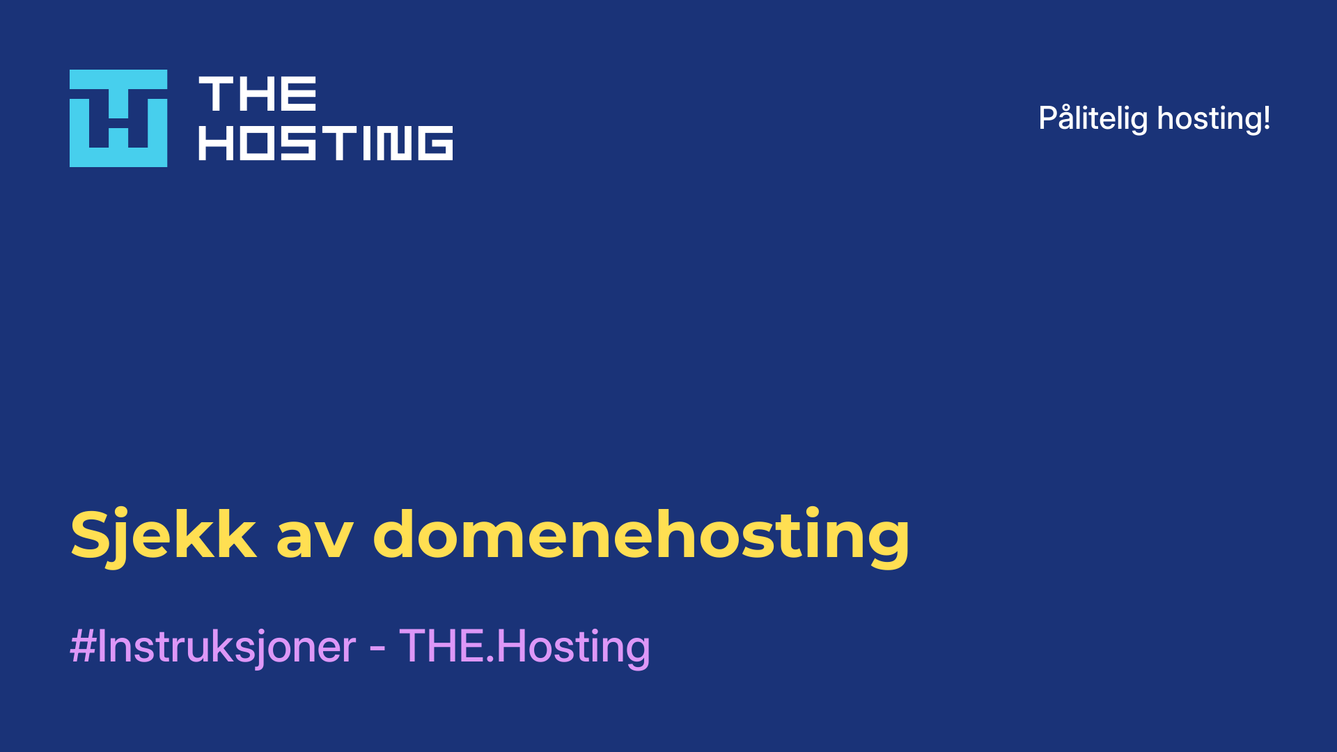 Sjekk av domenehosting